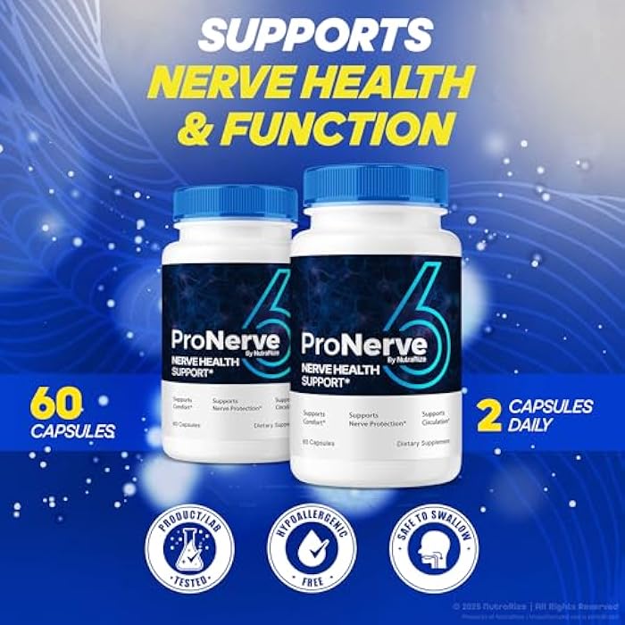 NutraRize (3 Pack) ProNerve6 Neuropathy, ProNerve 6 Nerve Support Supplement, Pro Nerve 6 Capsules, ProNerve6 Pastillas Reviews (180 Capsules) - Image 3
