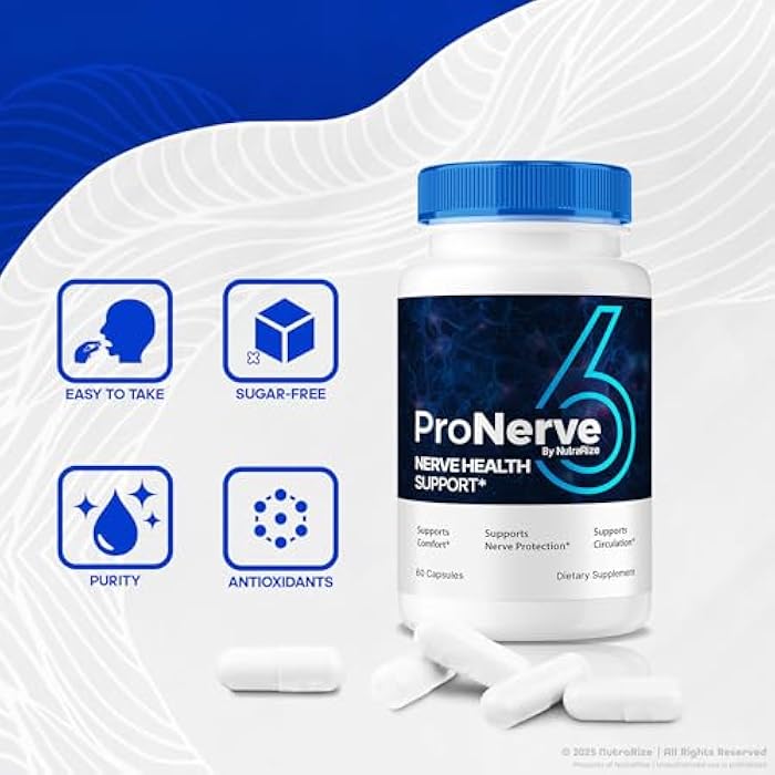 NutraRize (3 Pack) ProNerve6 Neuropathy, ProNerve 6 Nerve Support Supplement, Pro Nerve 6 Capsules, ProNerve6 Pastillas Reviews (180 Capsules) - Image 5