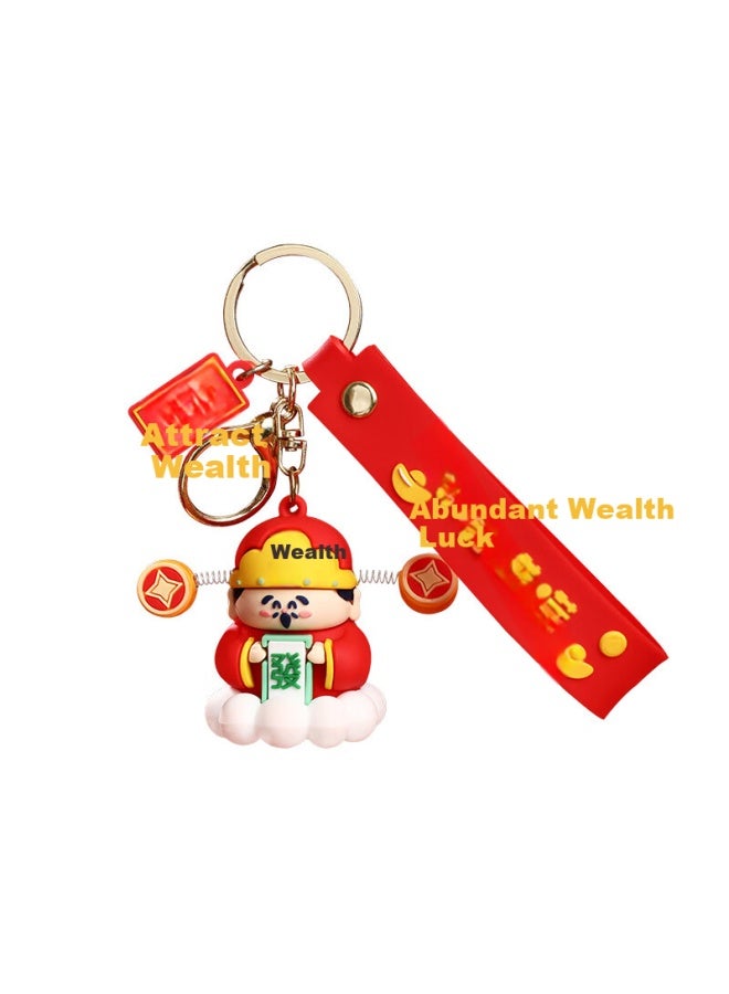 DiGallen Digalun Lucky Little Keychain Pendant, Cartoon Girl, Children's Backpack, Car Keychain Decoration - Image 4
