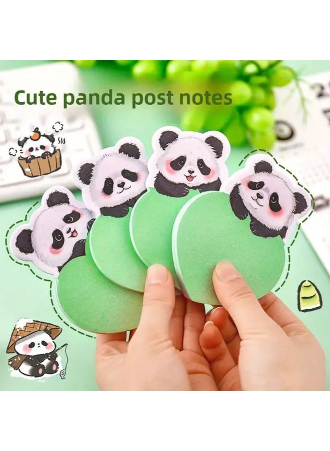 4PCS Creative Panda Sticky Notes Adhesive Reminder Memo Pads - Image 1