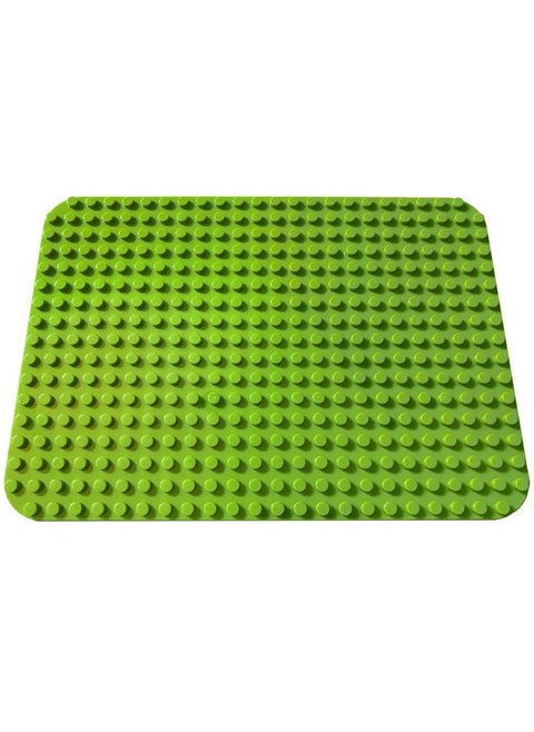Apostrophe Games Building Block Base Plate for Large Blocks 15" x 10" (1x Light Green), Compatible with Major Brands, STEM Learning, for Ages 3+