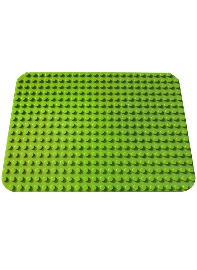Apostrophe Games Apostrophe Games Building Block Base Plate for Large Blocks 15" x 10" (1x Light Green), Compatible with Major Brands, STEM Learning, for Ages 3+  - Image 1