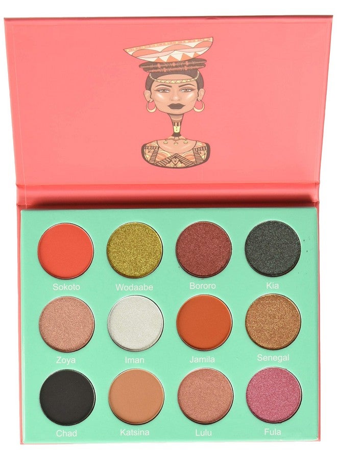 Juvia's Place The Saharanreds Black White Golds Peach Shades Of 12 Nude Eyeshadow Palette Professional Eye Makeup Pigmented Eyeshadow Palette For Eye Color & Shine - Image 2