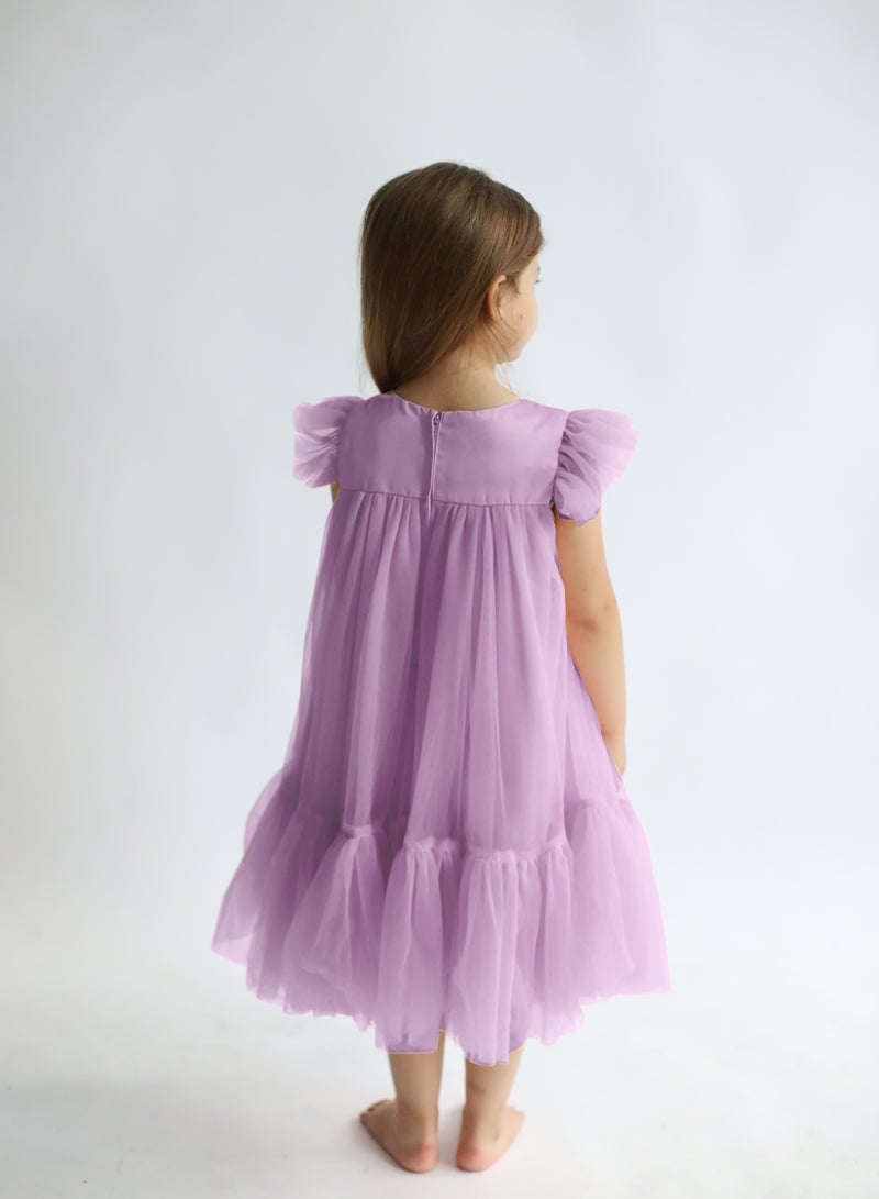 D'Daniela Tulle Flounce Dress - Image 2