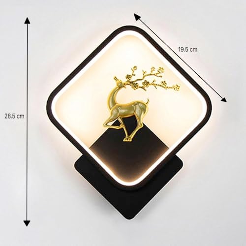 Groeien Abs Plastic Led 3 Color Home Decor Fancy Wall Indoor/Outdoor Decorative Lights For Bedroom,Living Room,Kitchen(Warm+Natural+Coolwhite) (1, Hiran-Square) - Image 5