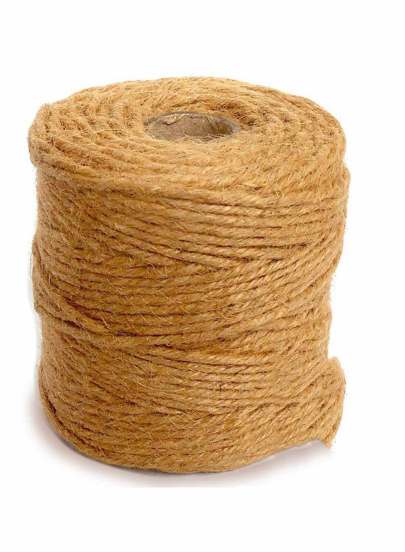 كاست ويف حبل الجوت 333 قدم 3 مم سلسلة خيوط الجوت الطبيعية السميكة لتغليف هدايا الزهور DIY الفنون والحرف اليدوية والديكور وتجميع البستنة وإعادة التدوير - Image 1
