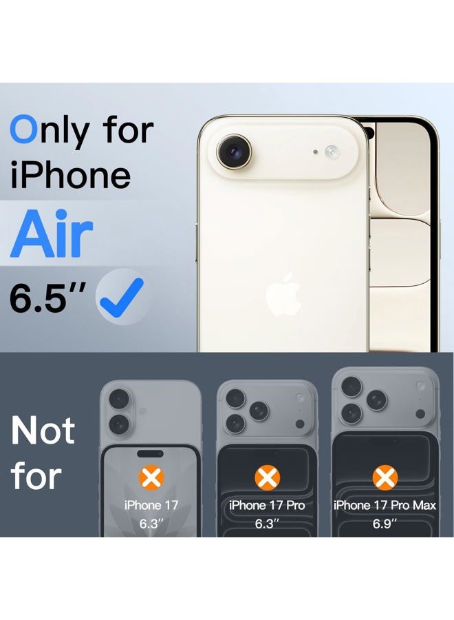 Jetech Privacy Screen Protector for iPhone Air, Anti-Spy Tempered Glass Film with Easy Installation Tool, 6.5-Inch Display, 2-Pack - Image 2