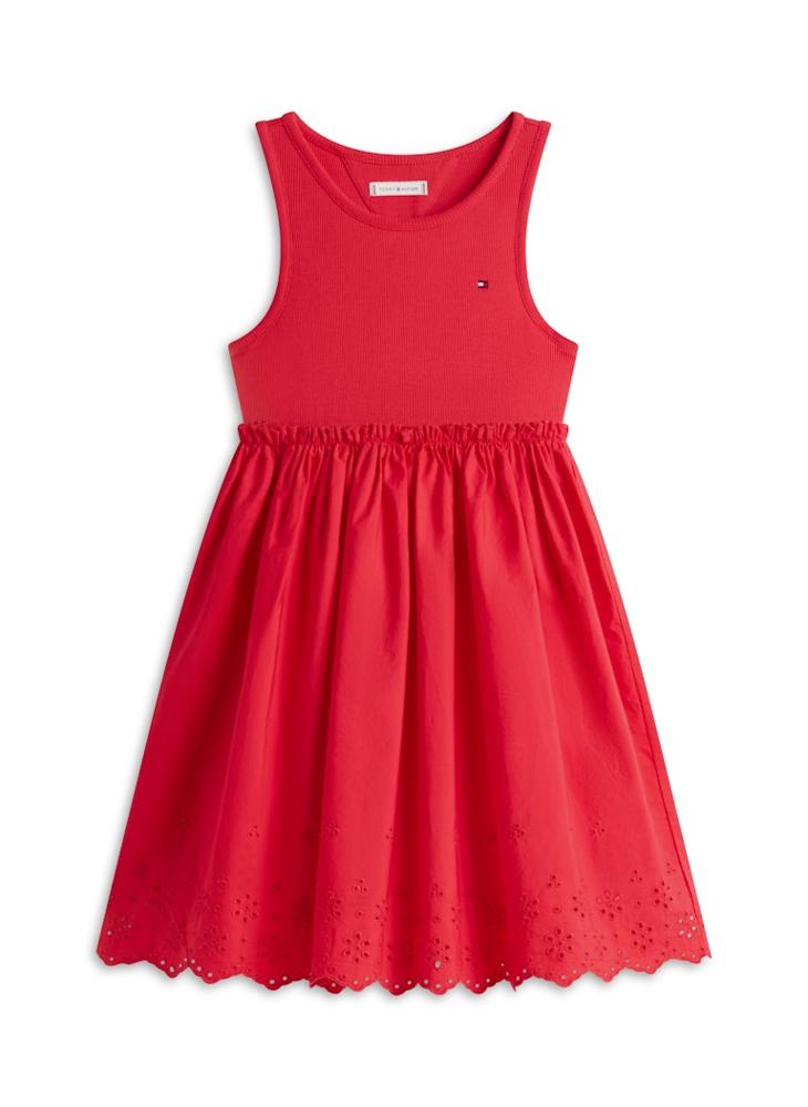 TOMMY HILFIGER Broderie Anglaise Sleeveless Dress - Image 5