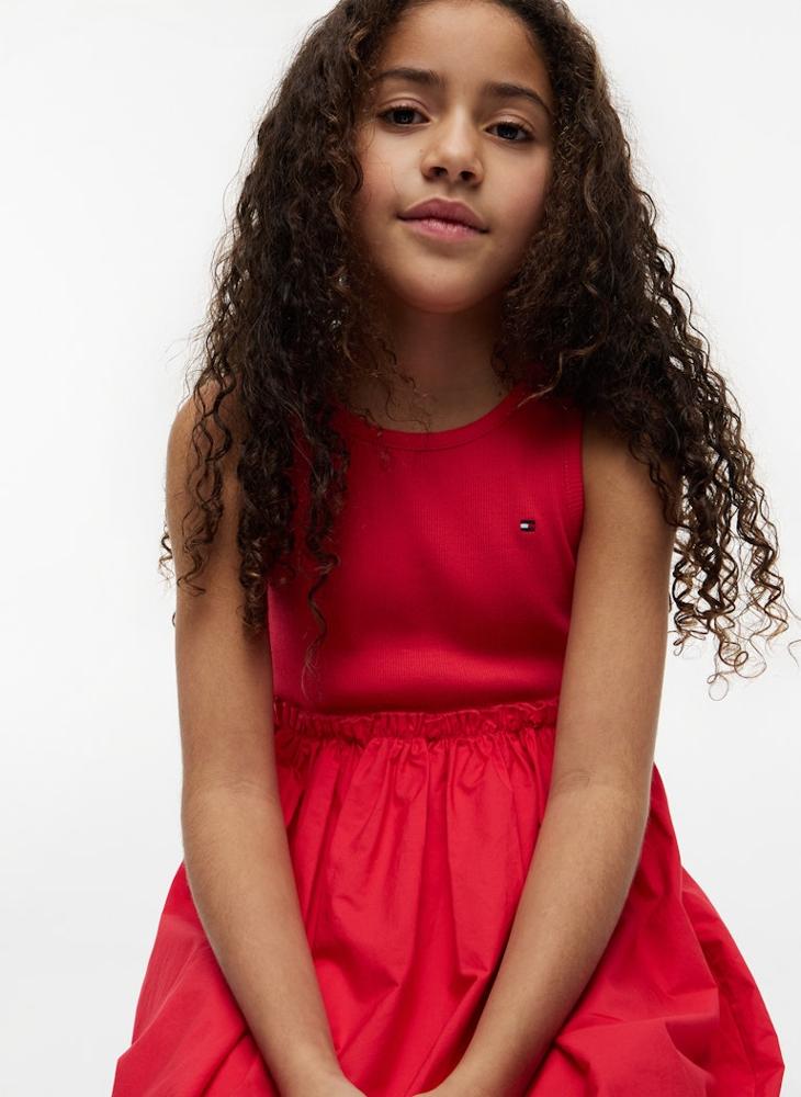 TOMMY HILFIGER Broderie Anglaise Sleeveless Dress - Image 4