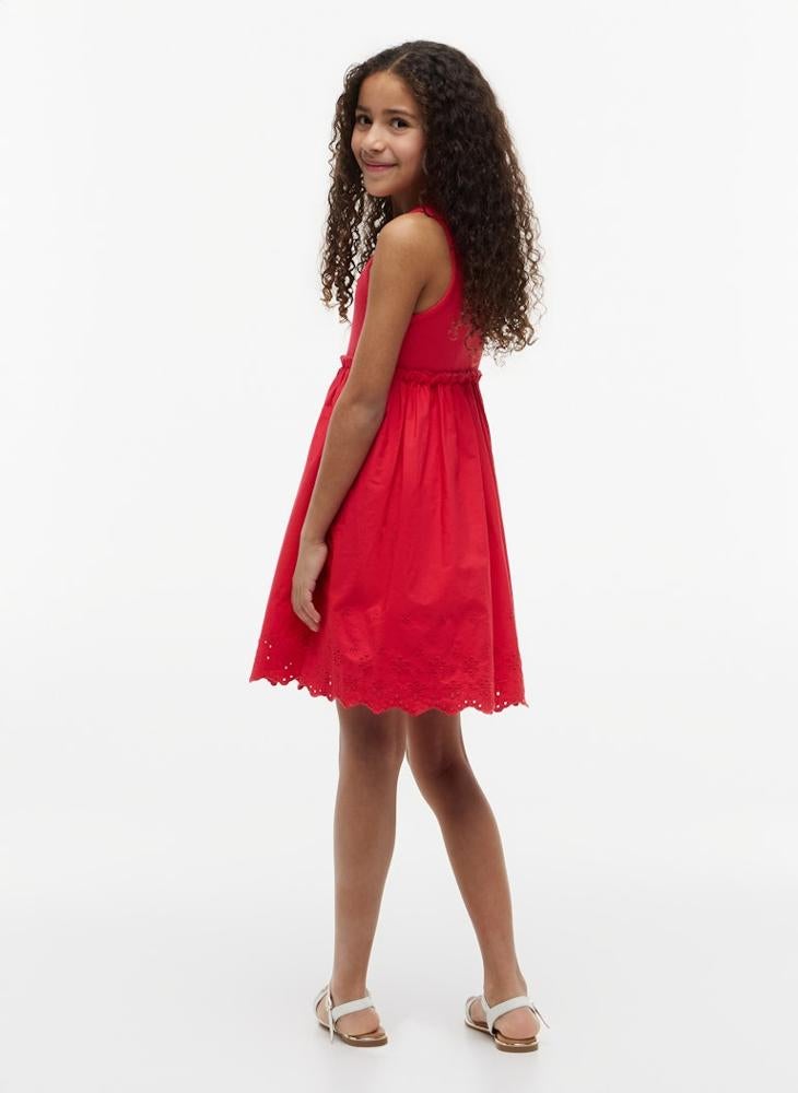 TOMMY HILFIGER Broderie Anglaise Sleeveless Dress - Image 2
