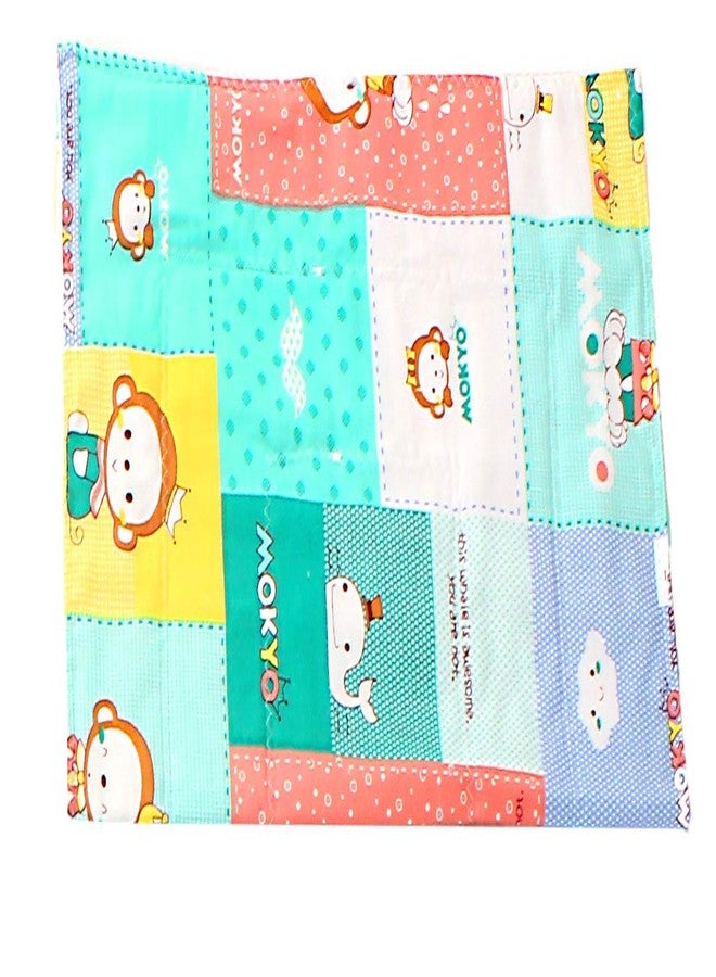 Peubud Cotton Sheets for Babies/Waterproof Nappy Changing/Bed Protector/Cotton Foam Cushioned Sleeping Mat Pack of 3 (Multicolor) (610.0mm L X 457.0mm W) - Image 5