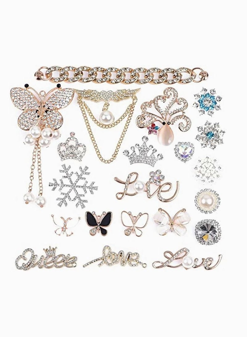 Y&D Shoe Charms Fits for Clog Sandals Decoration Kids Girls Women Mack Up Party Favors Birthday Gifts Kits Different Models 20Pcs - Image 1