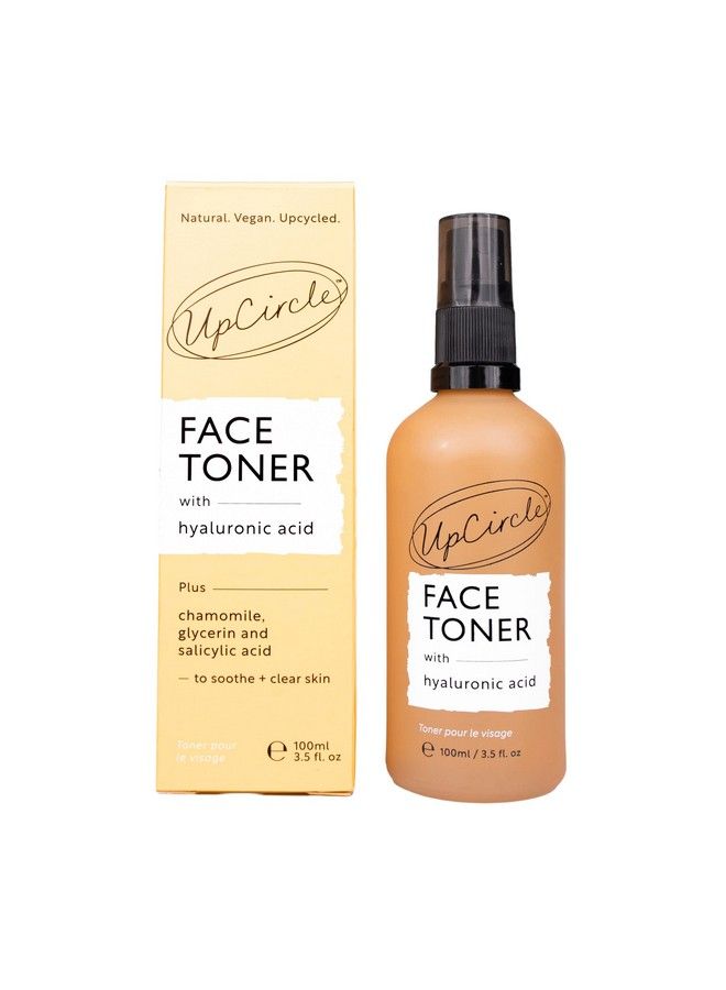 UpCircle Face Toner With Hyaluronic Acid + Salicylic Acid 3.5Oz For Balancing Plumping + Soothing Mandarin Fruit Water Chamomile Extract + Glycerin Natural Vegan + Crueltyfree - Image 1