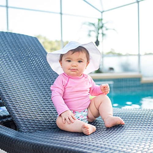Green Sprouts Baby Girls, Infant and Toddler Long Sleeve Rashguard | All-Day UPF 50+ Sun Protection—Wet or Dry, Light Pink, 6 Months - Image 5