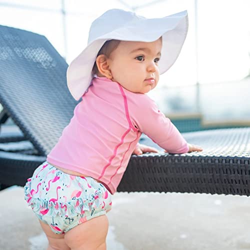 Green Sprouts Baby Girls, Infant and Toddler Long Sleeve Rashguard | All-Day UPF 50+ Sun Protection—Wet or Dry, Light Pink, 6 Months - Image 3