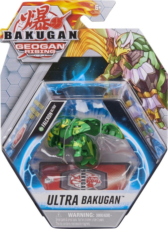 Bakugan Ultra, Falcron, 3-inch Tall Geogan Rising Collectible Action Figure and Trading Card - Image 1