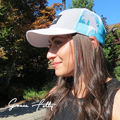 Grace Folly Beach Trucker Hats for Women- Snapback Baseball Cap for Summer (Palm Beach) - Image 2