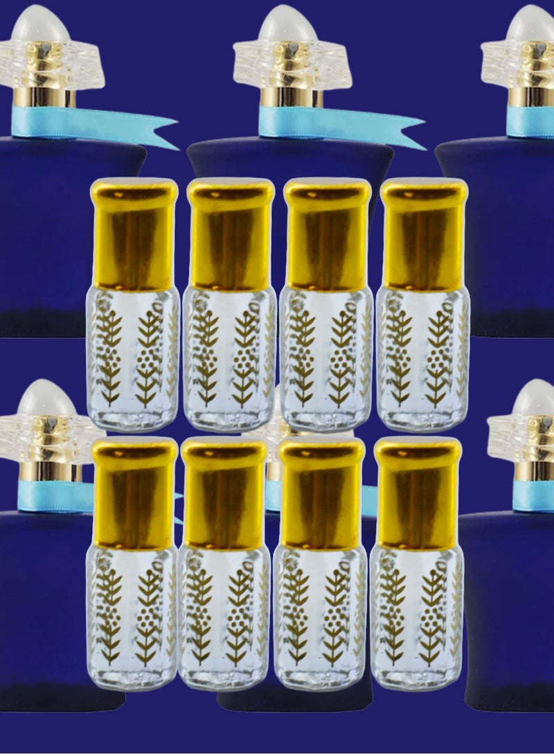 8 قطع زيت عطري بلو ليدي نسائي الشفاف الأصلي 3مل