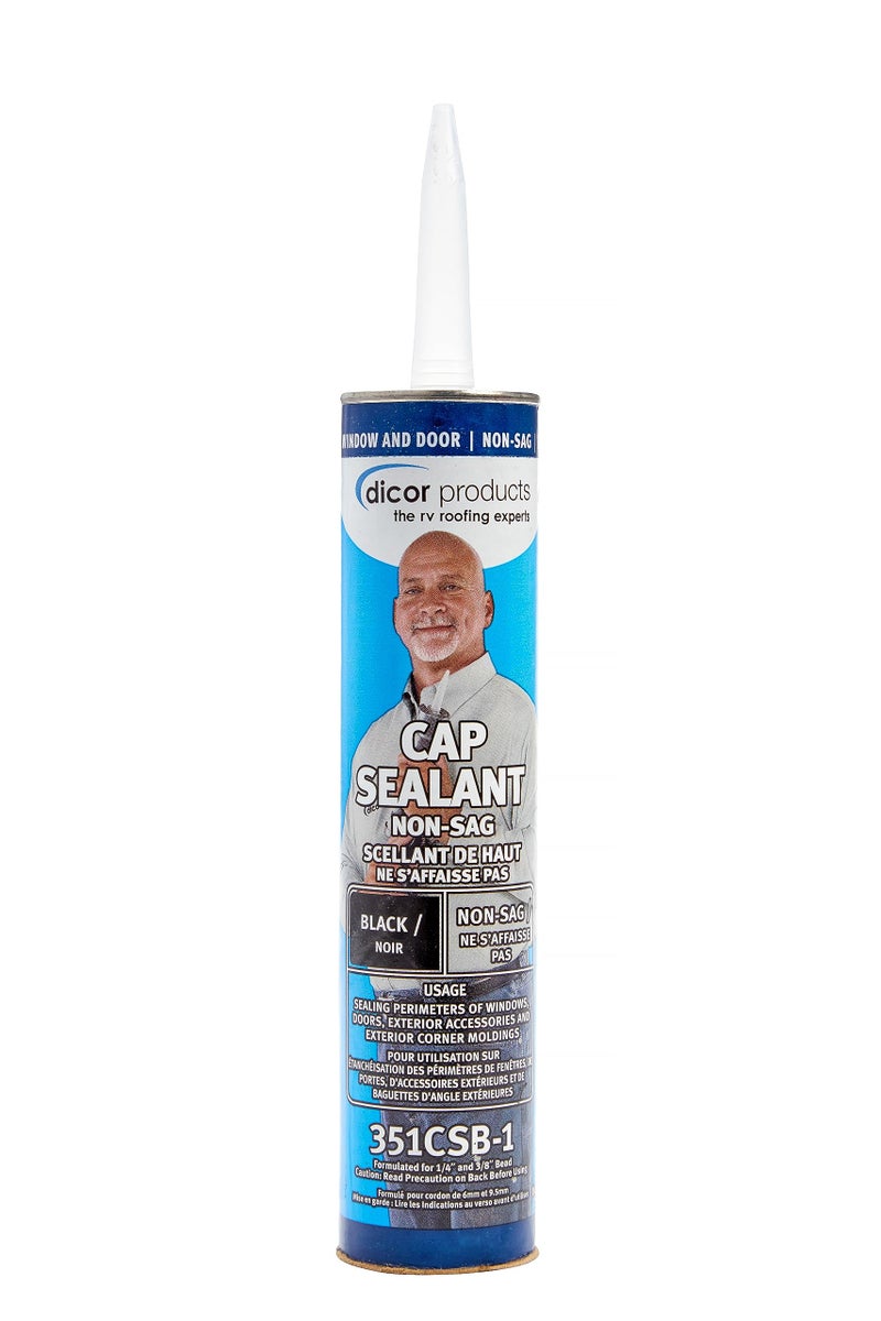Dicor 351CSB-1 HAPS-Free Cap Sealant - Black, Ideal for RV Window and Door Maintenance - Image 1