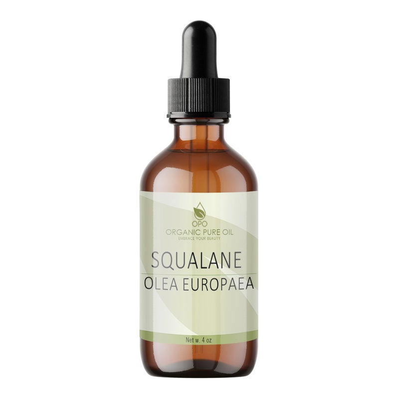 OPO Squalane Oil - Pure, Refined, Plant-Derived, Non-GMO Squalene from Olives - 4 oz Glass & Dropper - Ultra Hydrating Carrier Facial Oil for Face, Skin, Hair, Body, Scalp & More - For All Skin Types - Image 1
