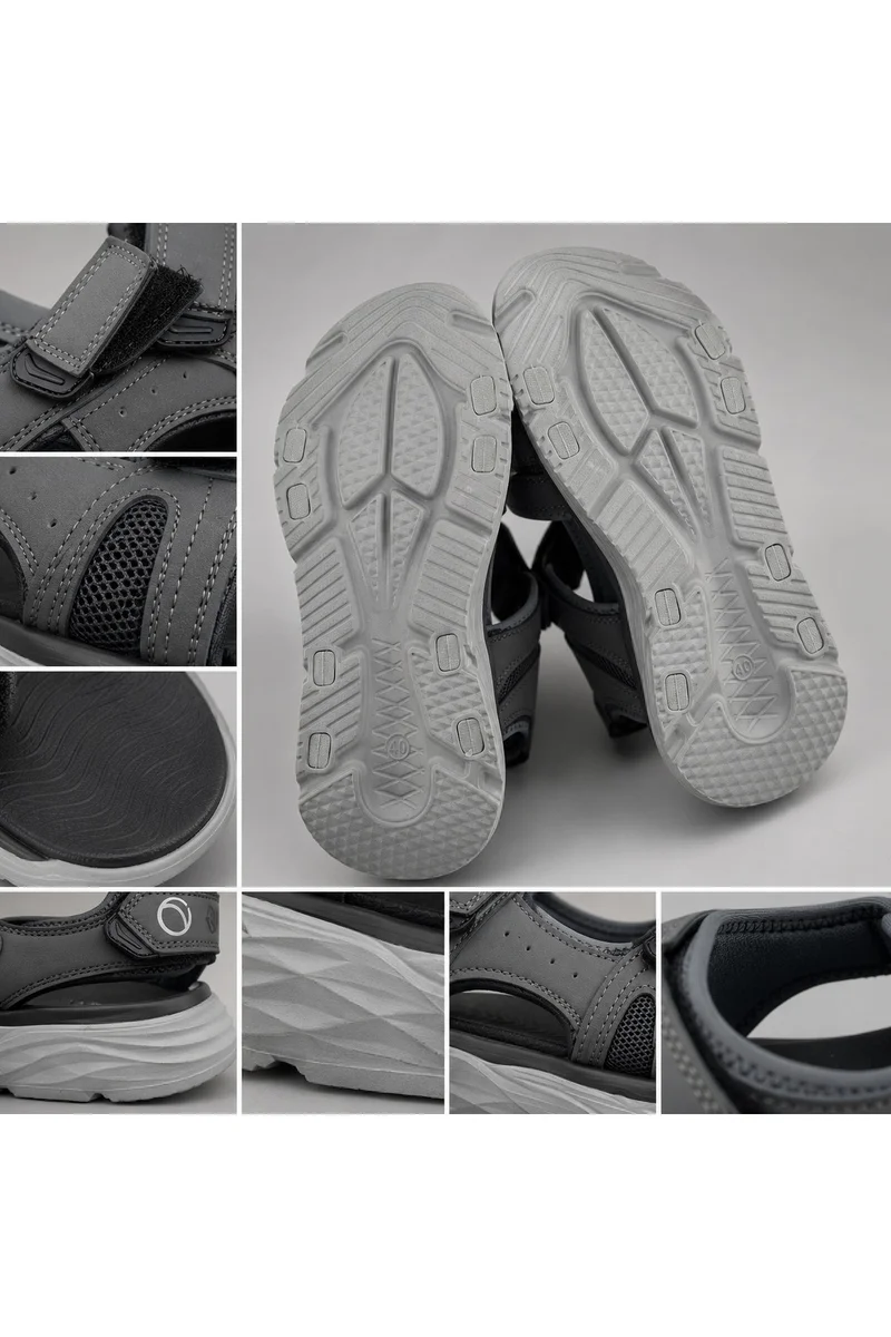 Feet First Men’s Sports Sandals with Adjustable Velcro Straps – Lightweight Comfort Outdoor Walking Sandals
