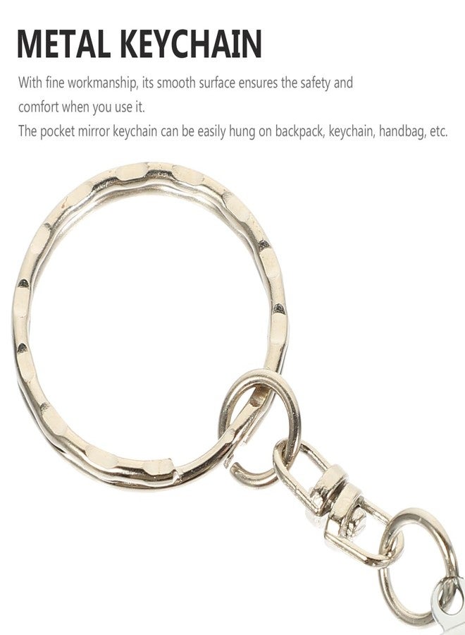 Balacoo 20 Pcs Sublimation Blank Pocket Makeup Mirrors: Folding Heart Shaped Mirror Keychain - Double Sided for Travel, Handbag, Purse - 1.77 × 1.38 Inch - Image 5