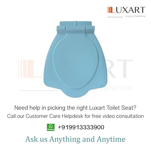 LUXART Toilet Seat Cover 19.5L x 16W Inc Indian Commode Oval Seat Cover With Round Edge | Non-Soft Close Commode Cover With Installation Kit | PP Western Toilet Cover For Bathroom, Commercial Use - Image 2
