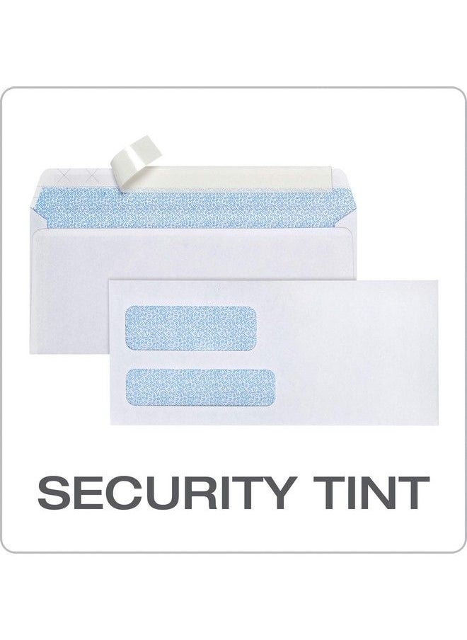 Columbian - 9 Doublewindow Security Envelopes Simplysafe Tamper Evident Pull Strip Peel And Seal For Invoices And Statements 37 8 X 87 8 Inches 500 Per Box (Colo166) White - Image 1