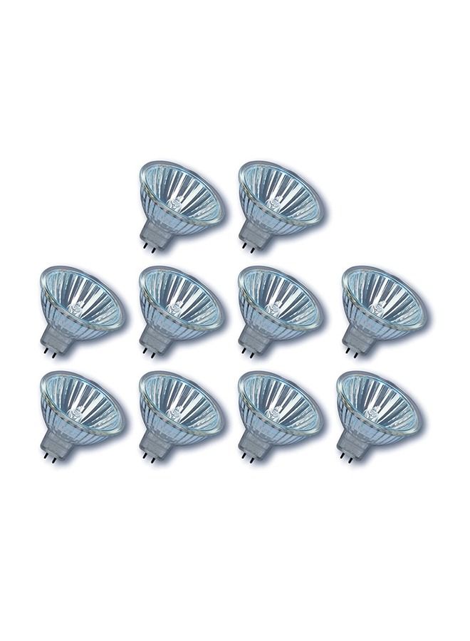 OSRAM 10-Piece GU5.3 Halogen 50W 12V 36 Degree 44870 WFL Decostar Lamp Warm White - Image 1