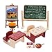 Veemoon Miniature Classroom Scene 1 Set Mini House Kit Chalkboard Toys for Boys and Girls DIY Mini Decorations - Image 2