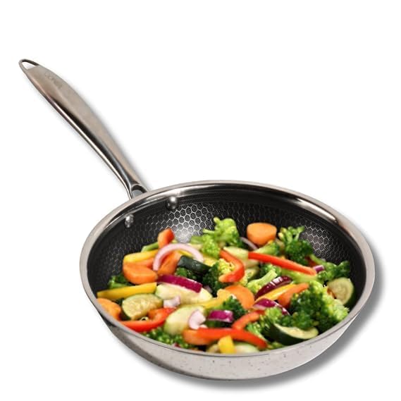 black sparrow Non-Stick Home Double Sided Honeycomb Pancake | Omelet Pan |Multi-Functional Steak Wok Pan | Gift Cookware/Dishwasher Safe/Gas Stoves | Non-Stick Cookware Kitchen Cooking Pot. - Image 2