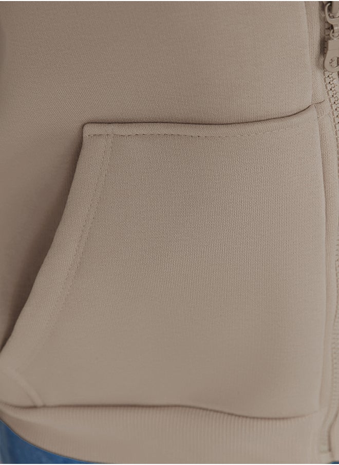 trendyol - Hooded Oversize/Wide Fit Zippered Hooded Thick Inside Fleece Sweatshirt TWOAW21SW0840 - Image 1