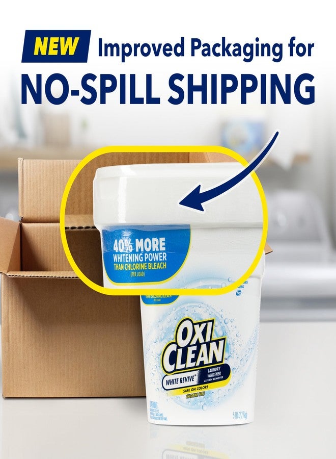 Oxiclean أوكسي كلين وايت ريفايف مسحوق تبييض الغسيل وإزالة البقع، 5 رطل - Image 2