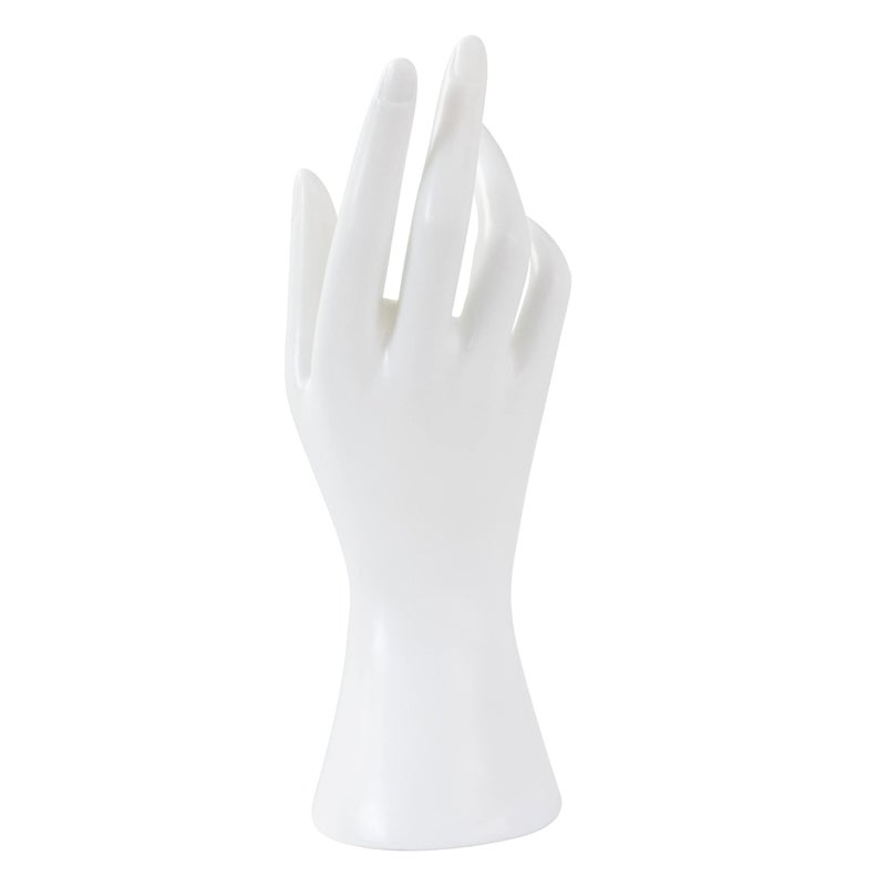 Framendino Female Mannequin Hand Jewelry Display Holder Stand for Bracelet Necklace Ring Plastic White 1 Pack