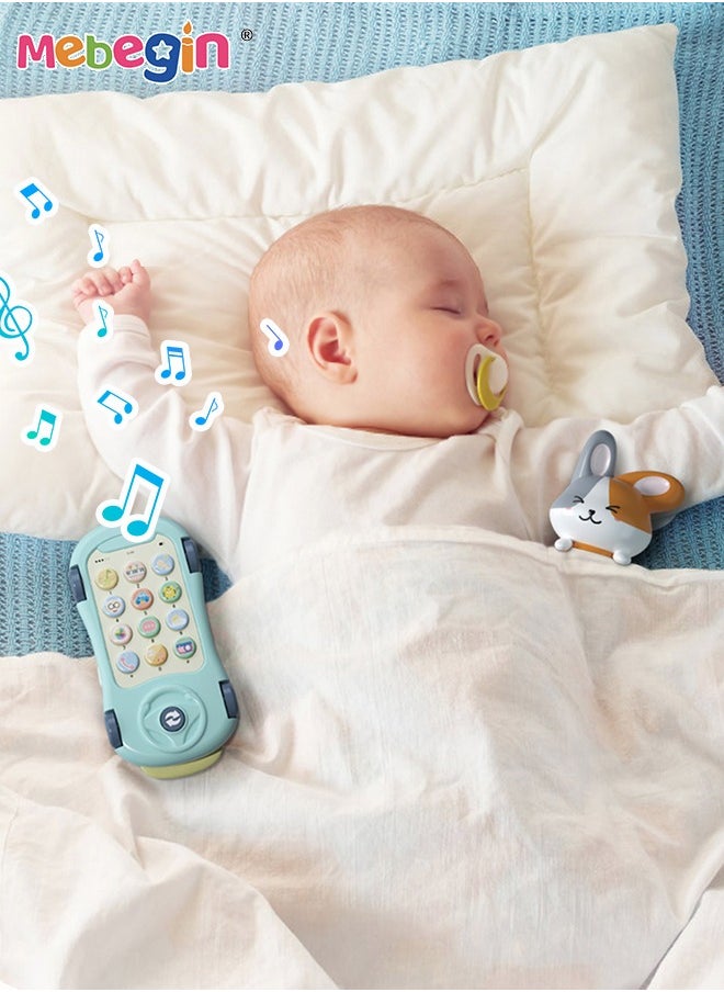 2 in 1 Car-shaped Mobile Phone Toy with Star Projection, Light and Music, Multifunctional Baby Phone Toy with 13 Buttons, Teething Toy for Babies, Perfect for Bbabies Who Enjoy Playing with Real Phones, 3 AAA Batteries Required(Not Included), 15*7.5*3.7cm