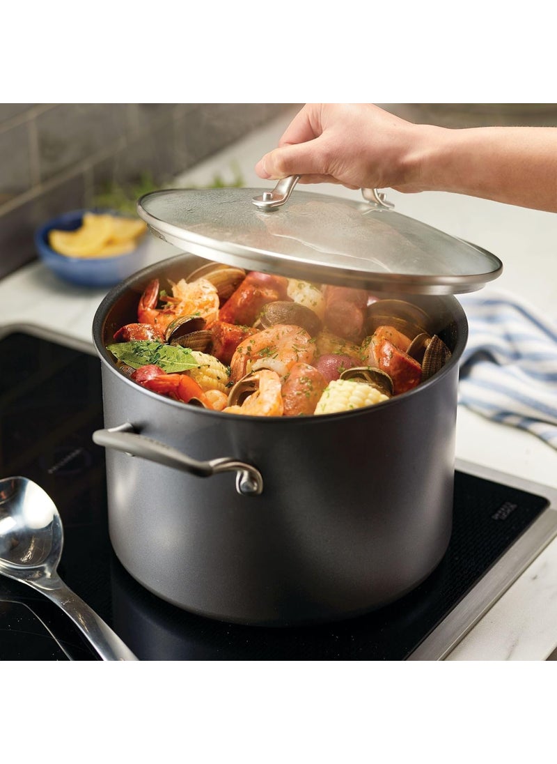 Circulon Circulon A1 Series with ScratchDefense Technology Nonstick Induction Stockpot with Lid, 8 Quart, Graphite  - Image 2