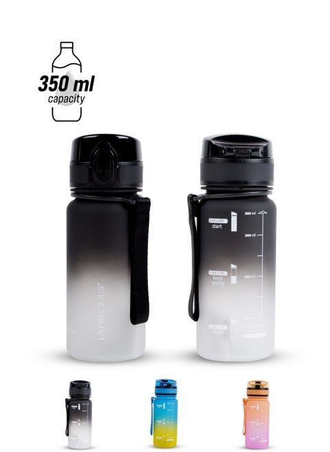 350ml Kids Water Bottle - USA Tritan Material Non-Toxic BPA Free - Fast Flow - Flip Top Leak Proof Lid and One Click Open