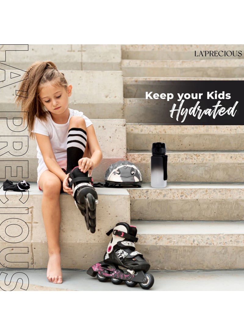 LA' PRECIOUS - 350ml Kids Water Bottle - USA Tritan Material Non-Toxic BPA Free - Fast Flow - Flip Top Leak Proof Lid and One Click Open - Image 1