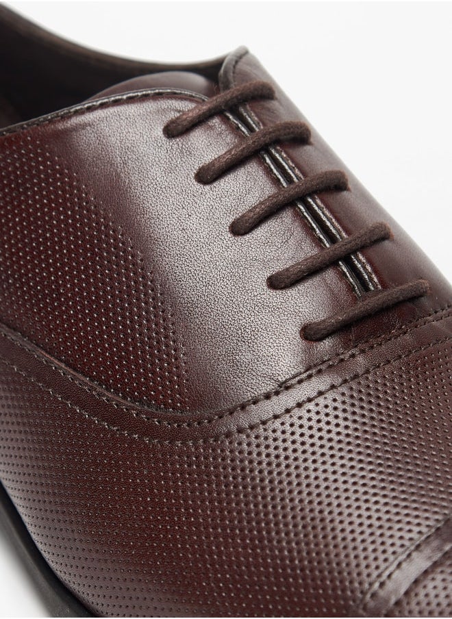 LBL by Shoexpress - Men's Textured Lace-Up Oxford Shoes - Image 1