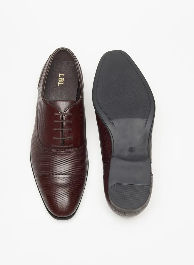 LBL by Shoexpress Men's Textured Lace-Up Oxford Shoes