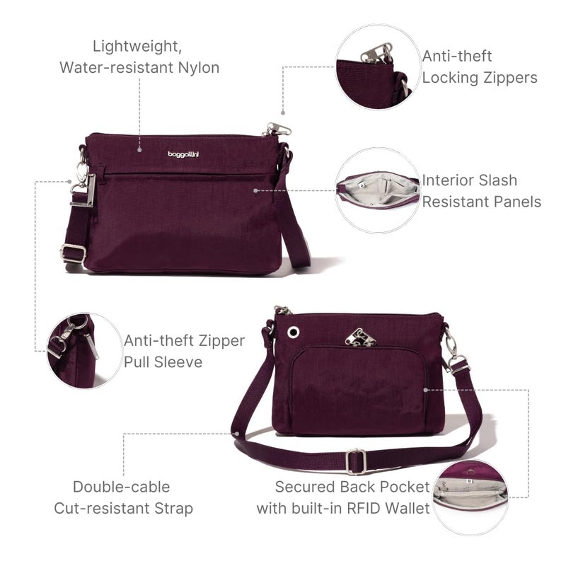 Baggallini Securtex Anti-Theft Memento Crossbody Bag - Image 3