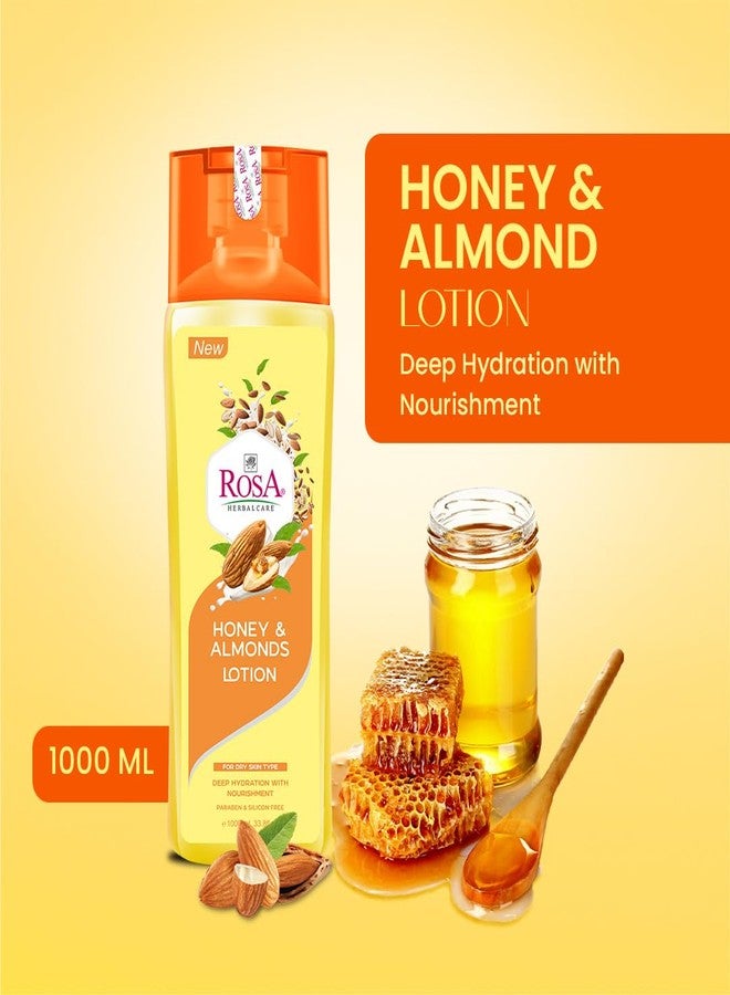ROSA Honey and Almond bady Care lotion l For Soft & Smooth Skin I Unisex, Pack of 1-1000 ml - Image 3