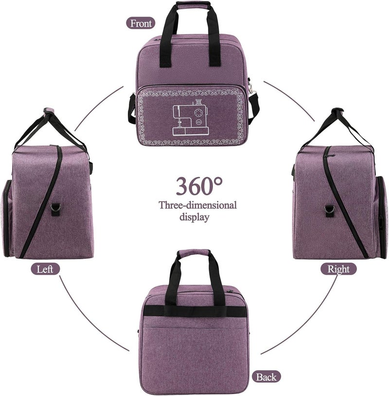 Coopay Overlocker Machine Bag and Storage, Carrying Case for Overlocker, Travel Protective Case for Storing and Protecting Overlocker, With Compartments and Pockets, Large, Lightweight - Image 3