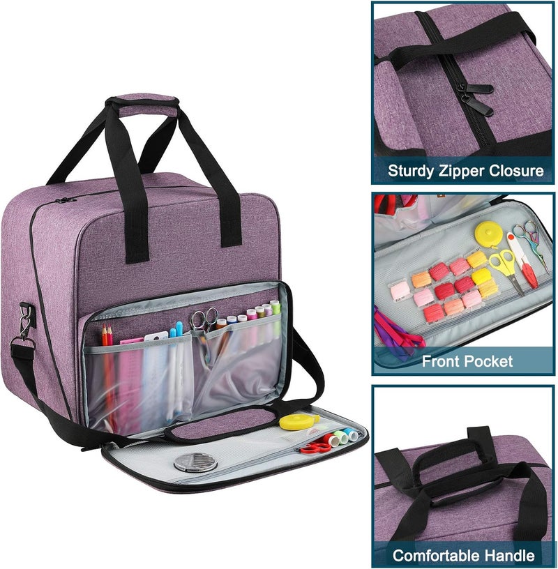 Coopay Overlocker Machine Bag and Storage, Carrying Case for Overlocker, Travel Protective Case for Storing and Protecting Overlocker, With Compartments and Pockets, Large, Lightweight - Image 2