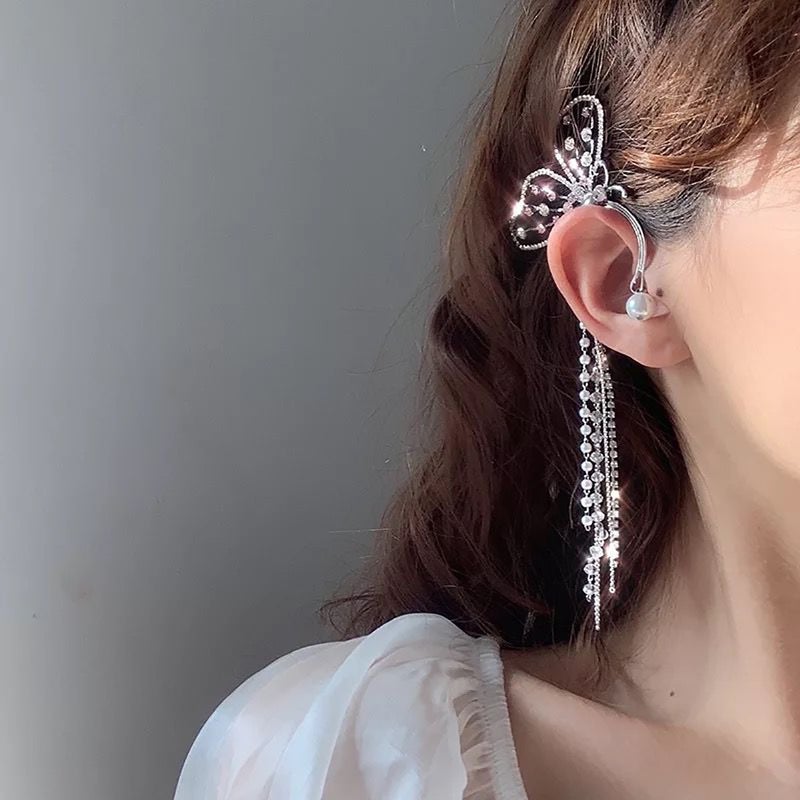 Pelin Accessory Butterfly Stone Ear Accessory