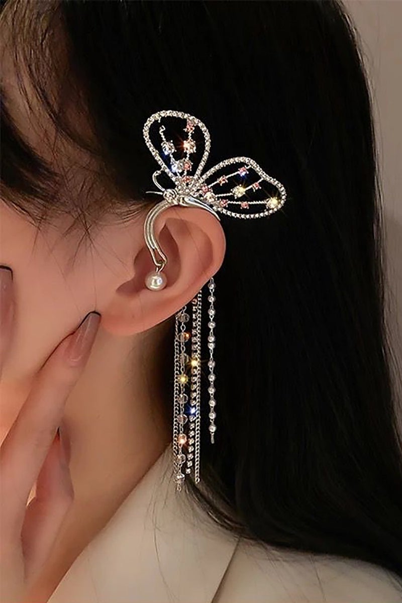 Pelin Accessory Butterfly Stone Ear Accessory