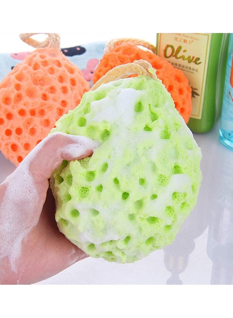 KASTWAVE Natural Bath Sponges, 3 Pack Loofah Shower Sponge Body Scrubber Exfoliating Cleaning Body Sponge for Men Women Kids - Image 2