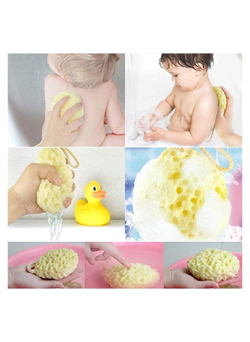 KASTWAVE Natural Bath Sponges, 3 Pack Loofah Shower Sponge Body Scrubber Exfoliating Cleaning Body Sponge for Men Women Kids - Image 5