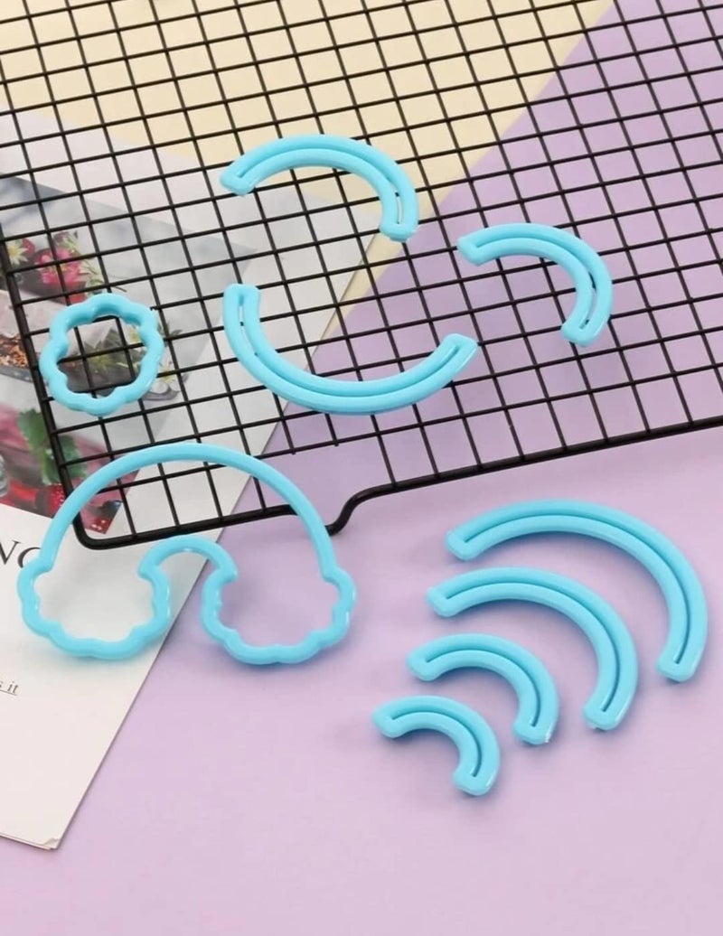 HUSAINI MART 9 Pieces Rainbow with Clouds Cookie Fondant Cutter Cake Decorating Sugarcraft Bakeware Tool Pack of 1  - Image 5