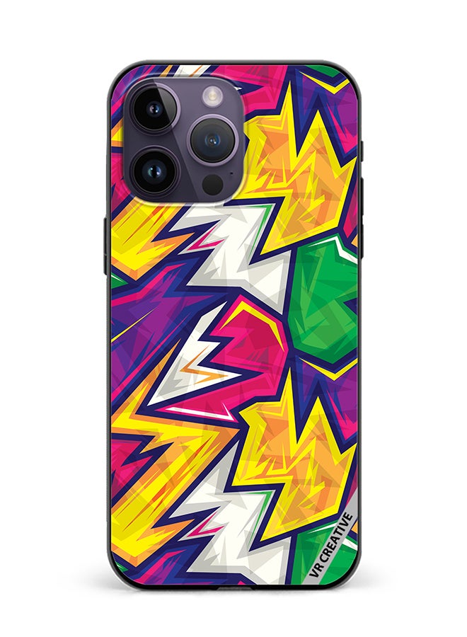 VR CREATIVE Protective Case Cover For Apple iPhone 16 Pro Max Colorful Abstract Geometric Design Multicolour